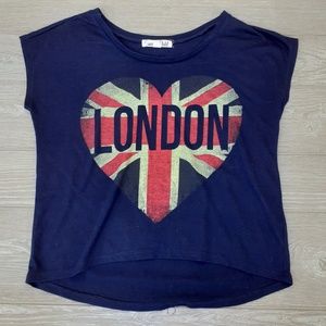 3/$20 Sweet Child women's blue London blouse m